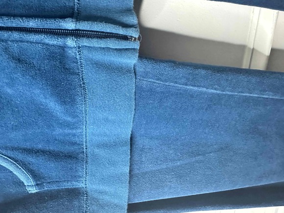 New York & Company Tracksuit Womens Size XL Blue Teal Hooded Velour Zip-up *read - Picture 9 of 16